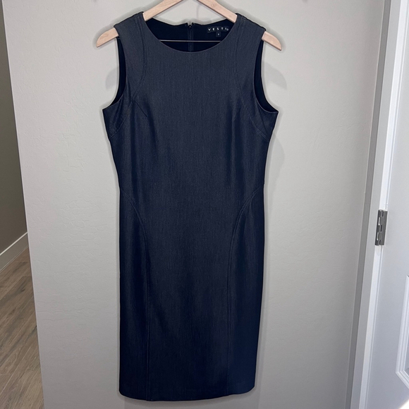 Vesti Dresses & Skirts - Vesti Dress Black Sleeveless Knee Length Midi Formal Business Core Normcore